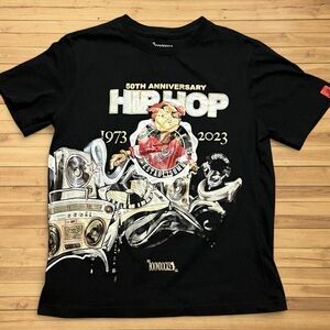 The Boondocks 50th Anniversary Hip Hop 1973-2023 Riley Freeman Black Shirt Small